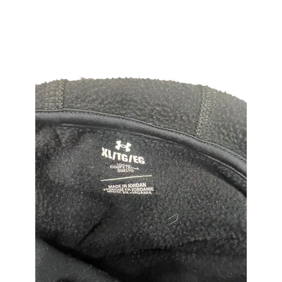 Under Armour Sweatshirt Hoodie Fleece Size XL Black Loose Fit Big Logo Men's - Picture 5 of 6